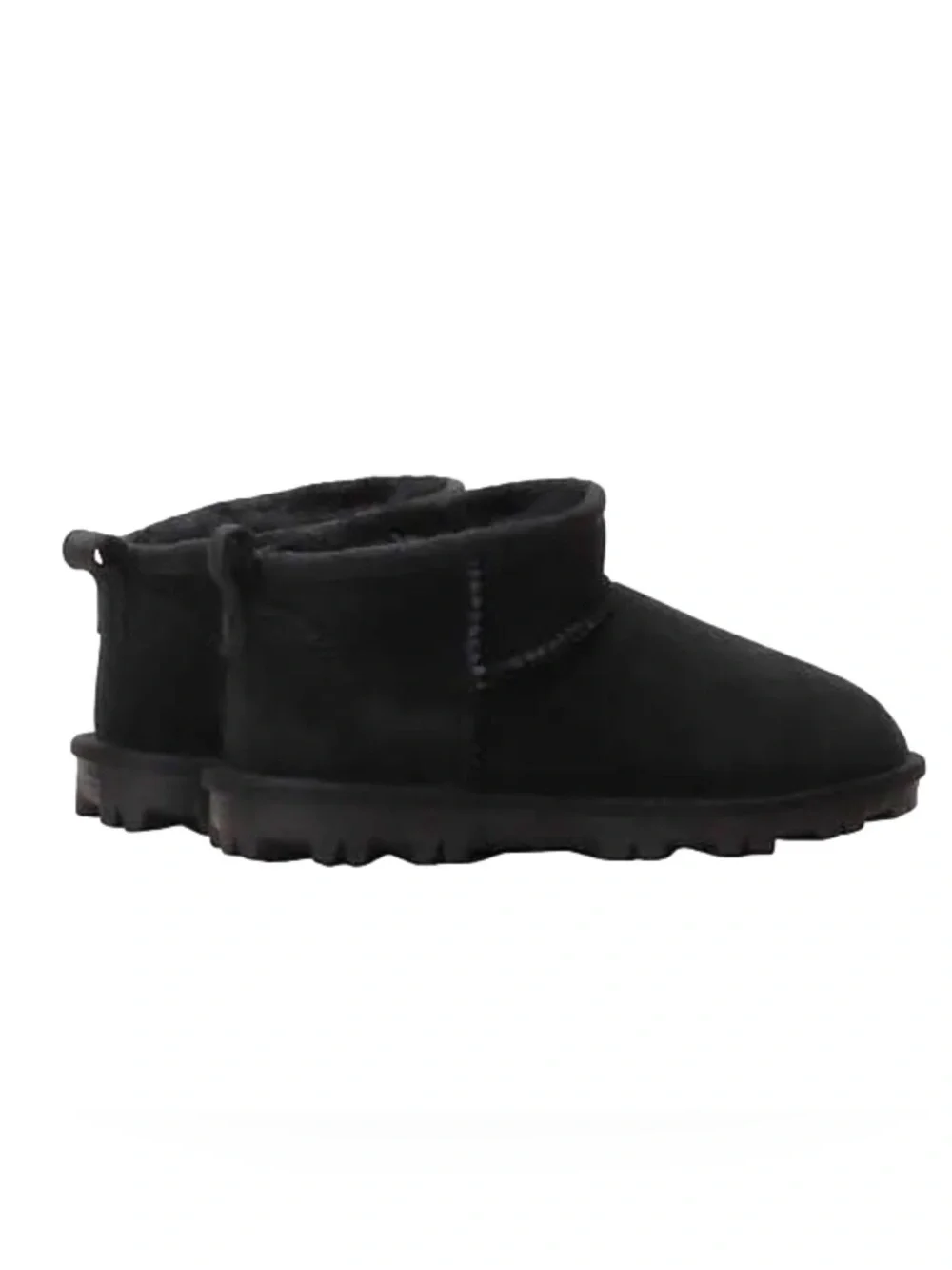 Kirkland Signature Black Shearling Booties Kids Size 1, 2, 3, or 4 NIB NEW